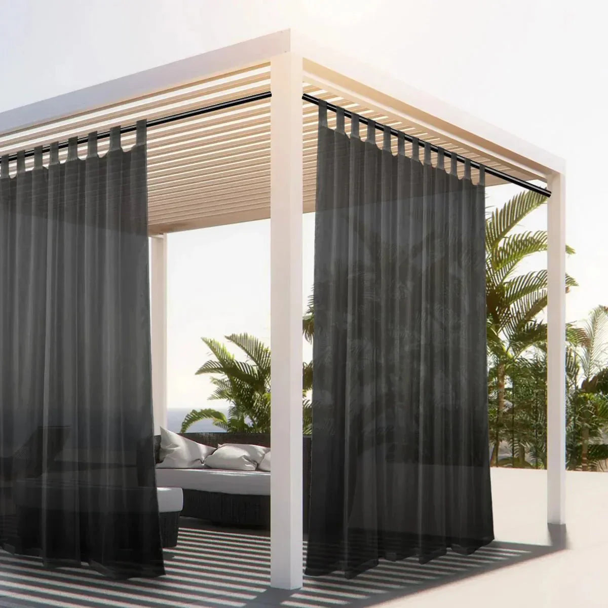 Waterafstotend Terrasgordijn – Lichtdoorlatende Privacybescherming voor Balkon & Pergola | Sansoti