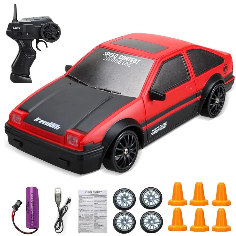 Minidrifter speelgoedauto RC-auto drift racer 2.4GHz afstandsbediening snelheid indoor outdoor kids jongens meisjes cadeau radiobestuurbare auto elektrisch voertuig | Sansoti