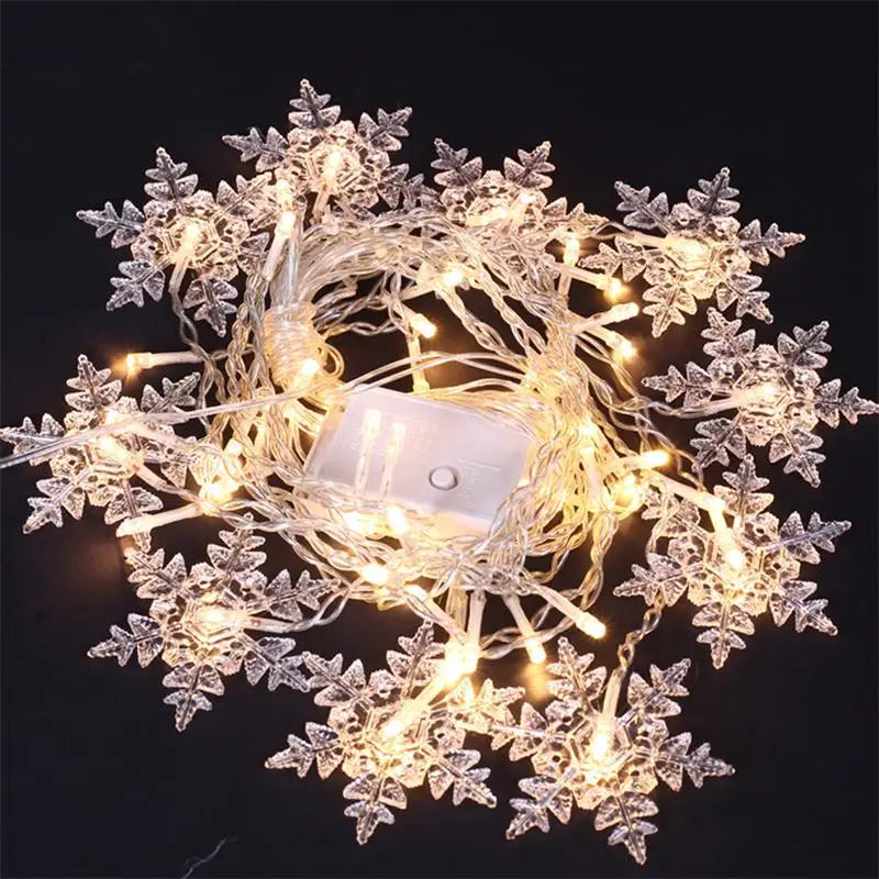 LED-Schneeflocken-Lichterkette 320 cm Dekorativer Vorhang Festbeleuchtung für den Außenbereich IP44 Wasserdichtes Stimmungslicht | Sansoti