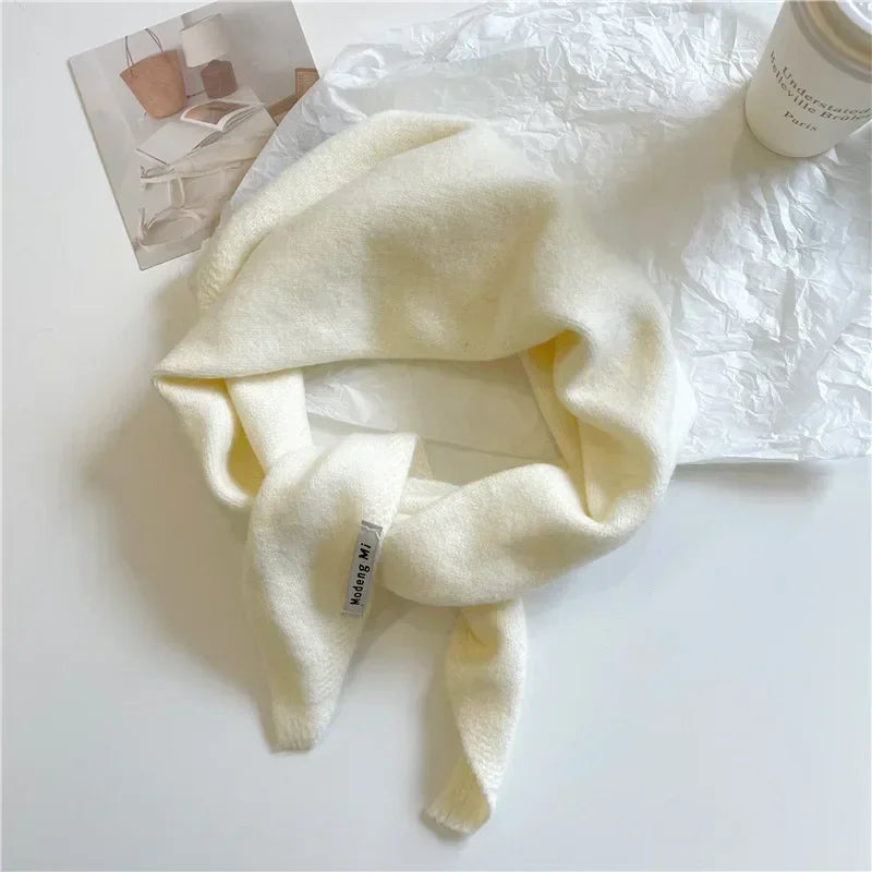 Gestricktes dreieckiges Wolltuch für Damen und Herren, Kaschmir, Winteraccessoire, lässig, elegant und bequem | Sansoti