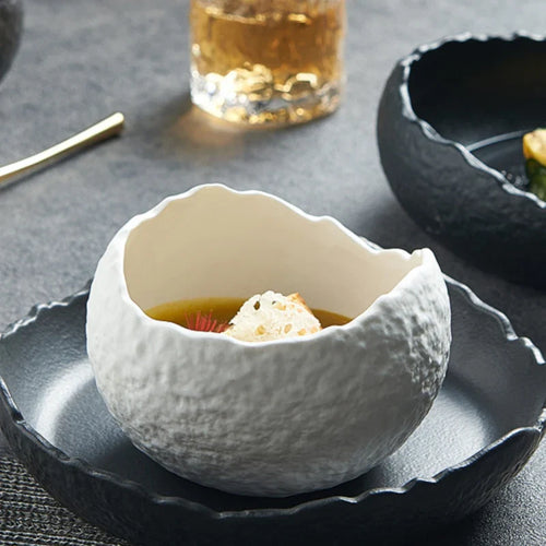 Skulpturale Porzellan-Servierschale Modernes Design