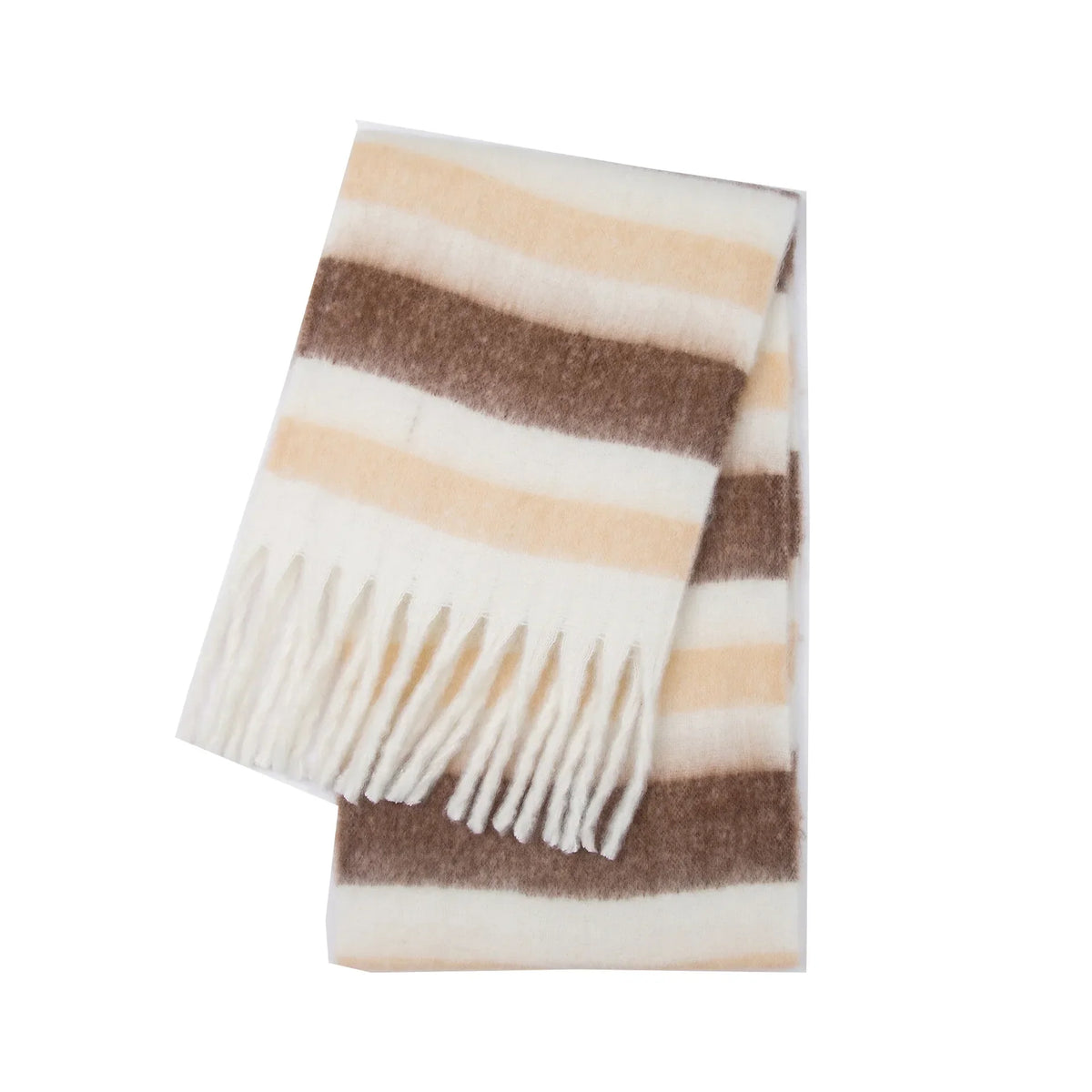 Gestreifter Winterschal im Kaschmir-Stil 38x230cm Halstuch Lila Beige Grün Rosa Damen Warmer Schal Modeaccessoire | Sansoti