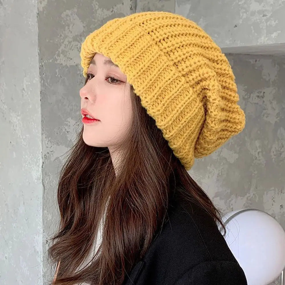 Gebreide Katoenen Muts Unisex Beanie Winterhoofdeksel Hip-Hop Streetwear Warmte Effen Kleur Skatewear | Sansoti