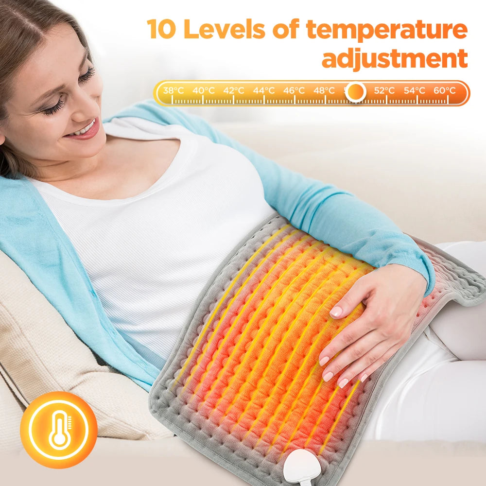 Elektrisch Verwarmingskussen 60x30cm Microfluweel Regelbare Warmtedeken Therapeutische Warmte Benen Rug Handen | Sansoti