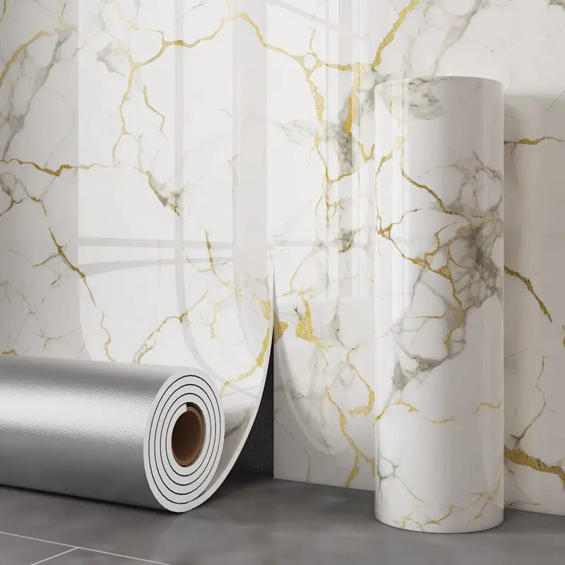 Zelfklevende Marmerlook Folie PVC 40x300cm Mat Keuken Werkblad Meubels Wanden Waterbestendig Krasbestendig Decoratiefolie Plakfolie | Sansoti