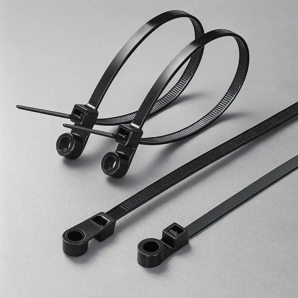 Kabelbinders Schroefgat Nylon 5x200mm 100 Stuks Wit Zwart Zelfborgende Wandmontage Kabelmanagement Tuin Werkplaats Huishouden | Sansoti
