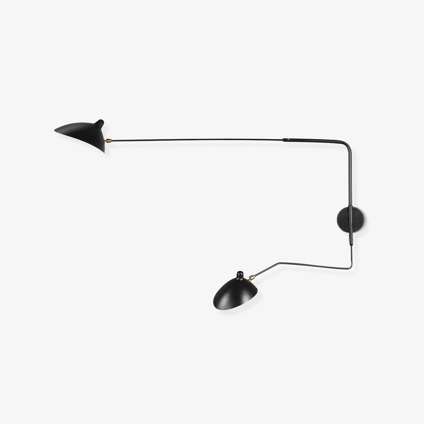 Wall Lamp with Adjustable Joint Arm Black Modern Design for Living Room Study Hallway | Sansoti