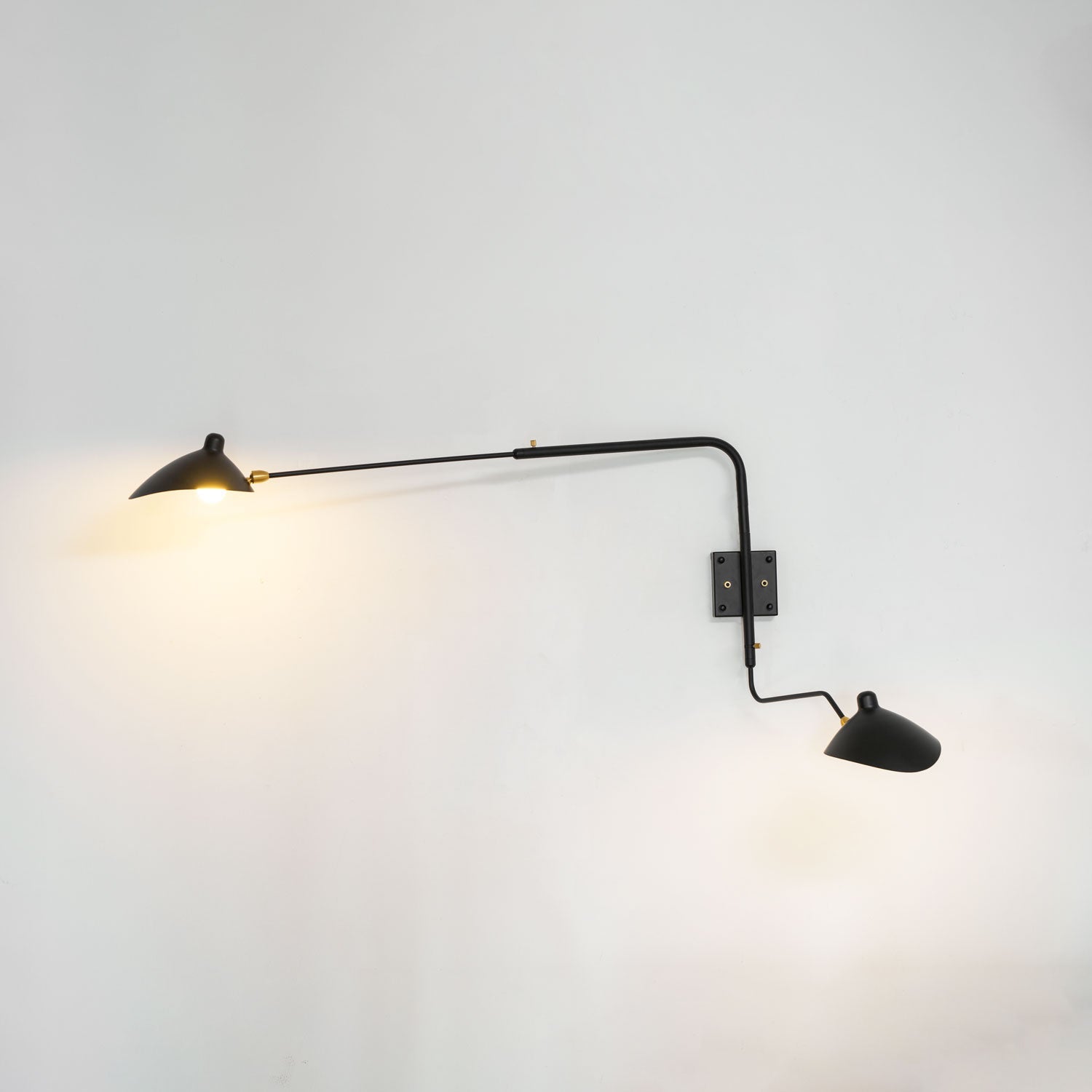 Wandlamp Verstelbaar Staal 1-Kops / 2-Kops 60-140 cm Modern Design Metaal Messing Chroom E26/E27 Fitting Instelbare Kap Richtbaar Licht Interieur | Sansoti