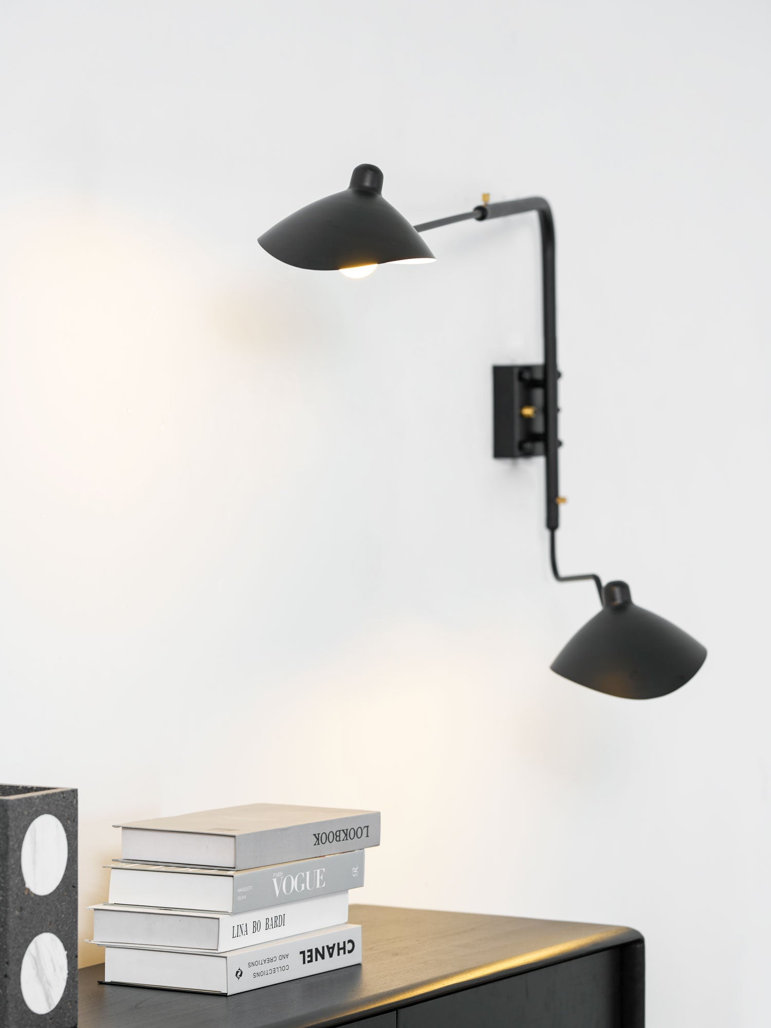 Wandlamp Verstelbaar Staal 1-Kops / 2-Kops 60-140 cm Modern Design Metaal Messing Chroom E26/E27 Fitting Instelbare Kap Richtbaar Licht Interieur | Sansoti