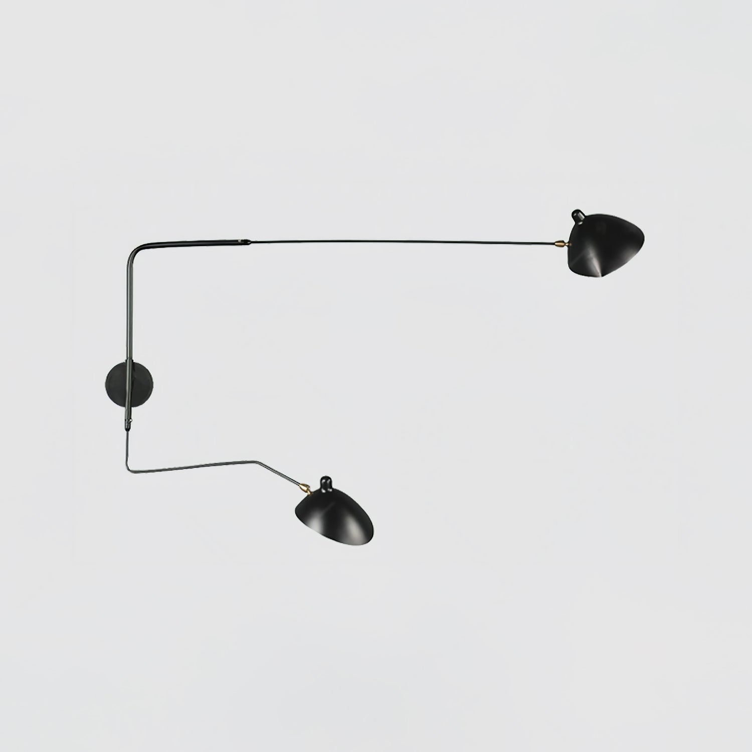 Wall Lamp with Adjustable Joint Arm Black Modern Design for Living Room Study Hallway | Sansoti