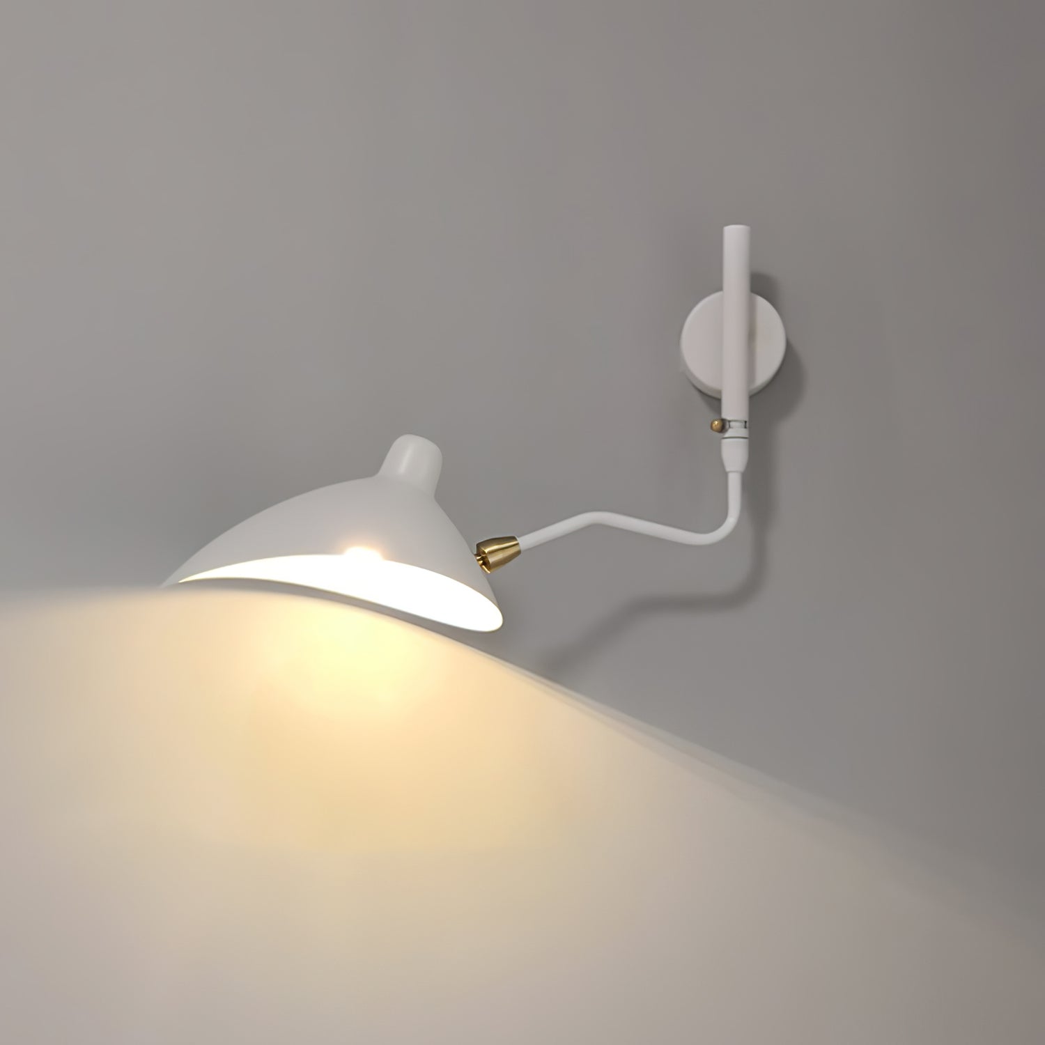 Wall Lamp with Adjustable Joint Arm Black Modern Design for Living Room Study Hallway | Sansoti