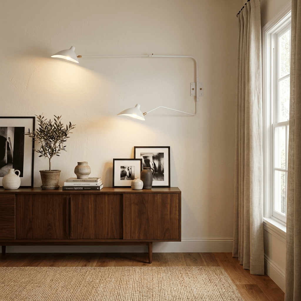 Wandlamp Verstelbaar Staal 1-Kops / 2-Kops 60-140 cm Modern Design Metaal Messing Chroom E26/E27 Fitting Instelbare Kap Richtbaar Licht Interieur | Sansoti