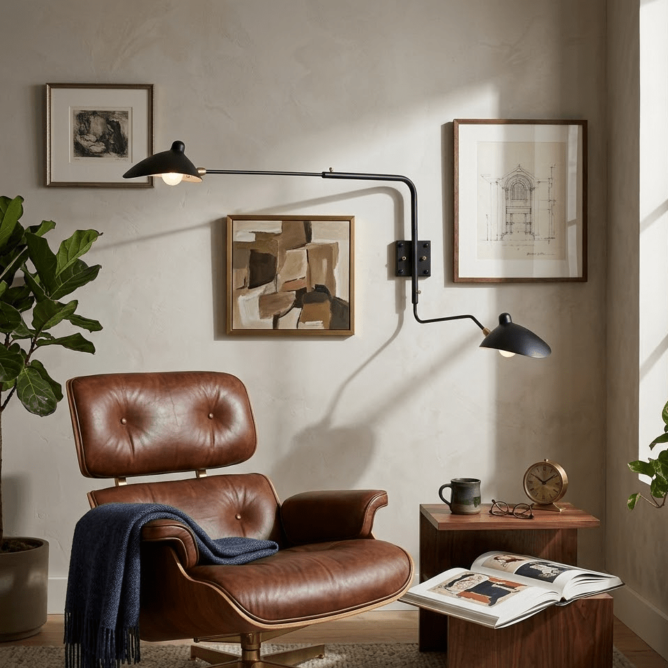 Wandlamp Verstelbaar Staal 1-Kops / 2-Kops 60-140 cm Modern Design Metaal Messing Chroom E26/E27 Fitting Instelbare Kap Richtbaar Licht Interieur | Sansoti