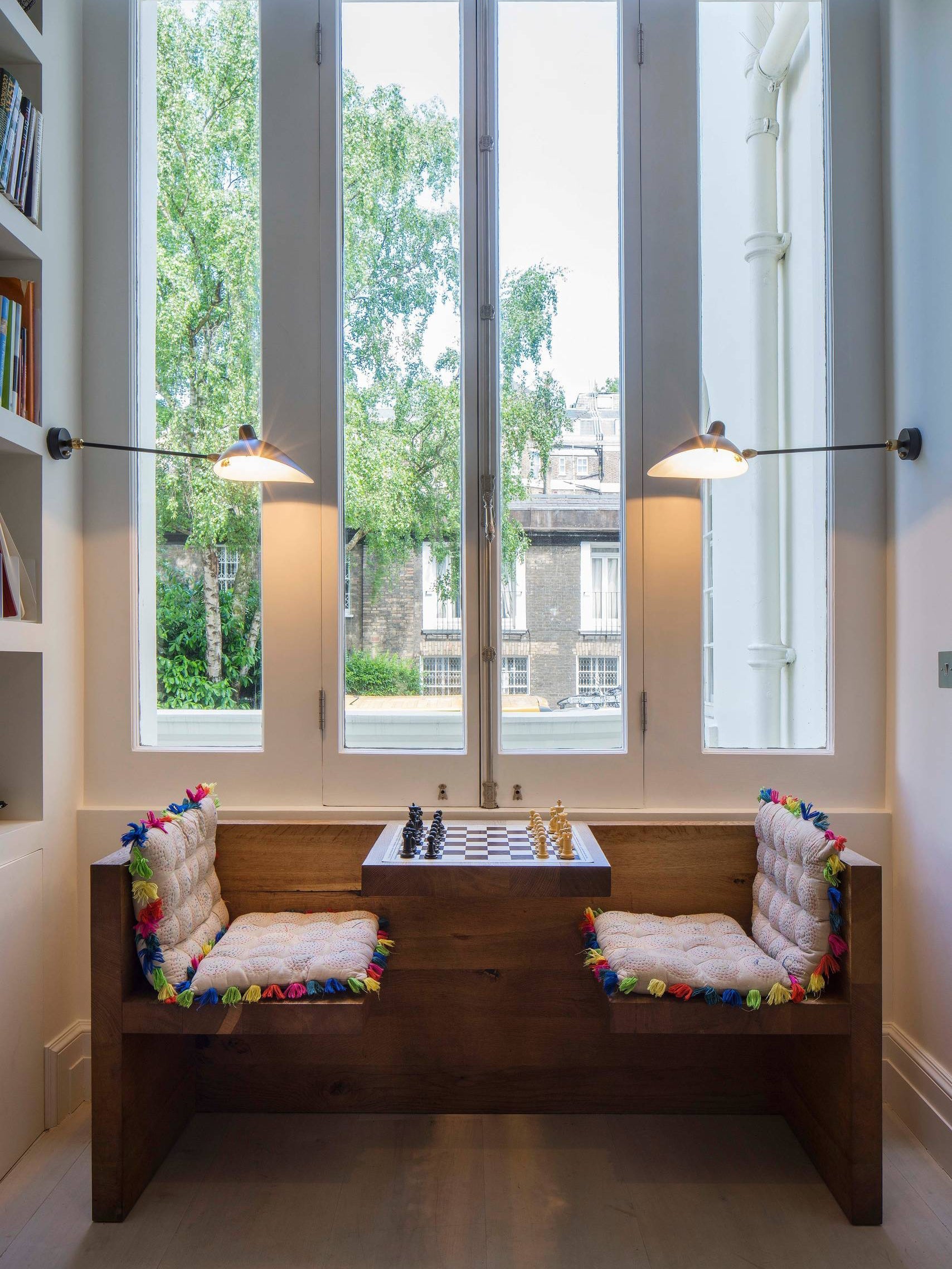 Wandlamp met verstelbare armen — industriële wandverlichting in aluminium en messing — vintage design — moderne wandlamp voor woonkamer slaapkamer | Sansoti