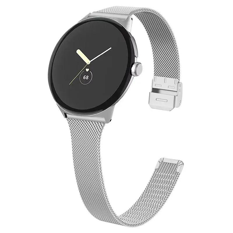 Edelstahl-Smartwatch-Armband für Google Pixel – Stilvolles Metallarmband Verstellbar Komfortabel Elegant | Sansoti