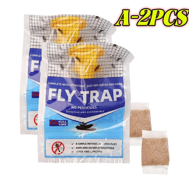 Piège à insectes suspendu pour l’extérieur avec appât naturel, piège à mouches jetable pour jardin, terrasse, balcon et camping | Sansoti