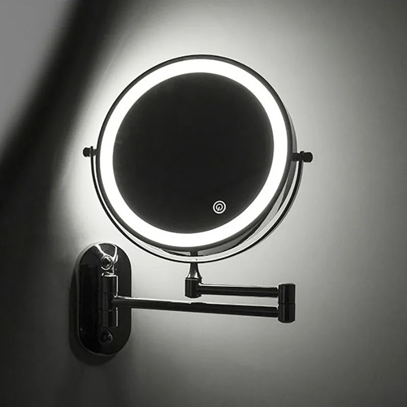 Miroir de maquillage LED éclairé pour salle de bain et maquillage | Grossissant et rechargeable | Restfield