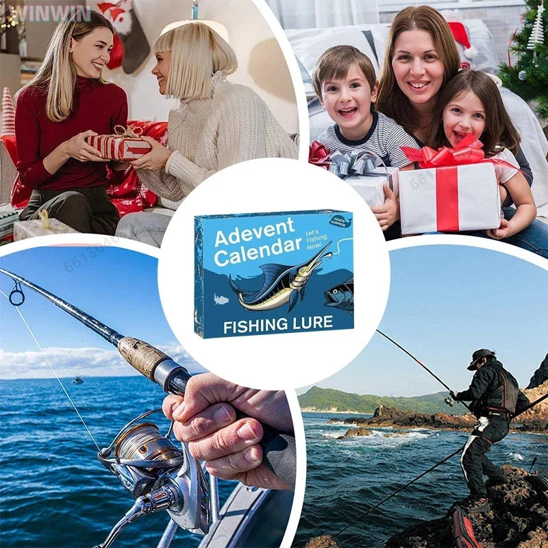 Fishing Gear Advent Calendar 24 Days Lure Collection Fishing Countdown Gift Freshwater Saltwater | Sansoti