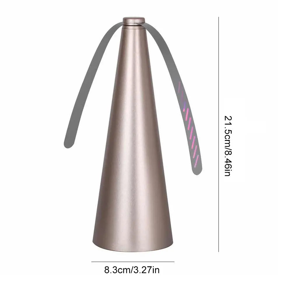 Tafelventilator met Holografische Vleugels tegen Insecten USB Batterij Oplaadbaar voor Buiten Eten Terras | Sansoti