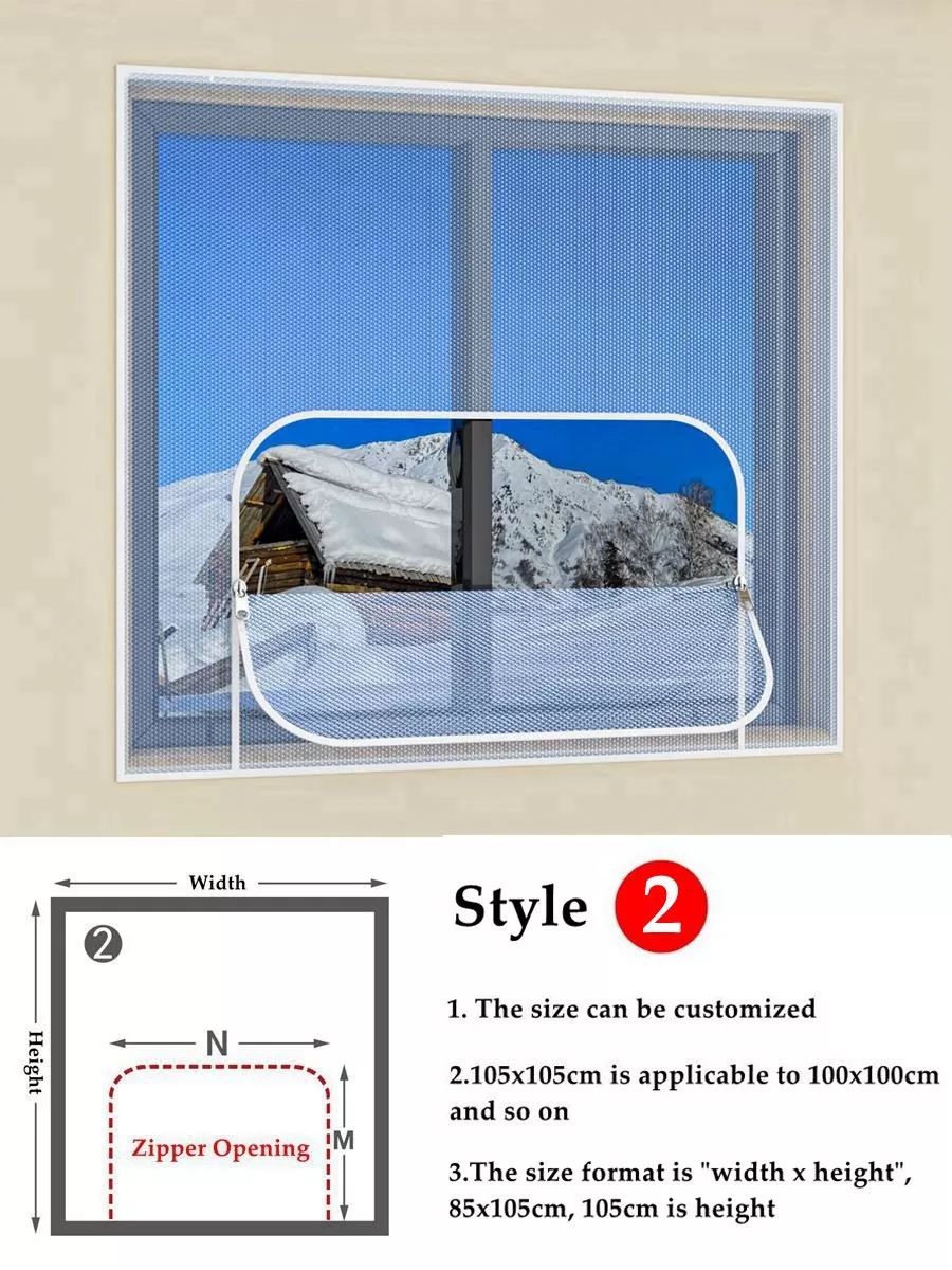 Doppelschichtige Fensterfolie mit selbstklebendem Reißverschluss für optimale Wärmeisolierung, transparent, energiesparend | Sansoti