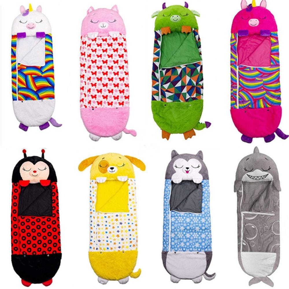 Kinderslaapzak met Vrolijk Diermotief – Zacht Fleece voor Avonturen en Sleepovers | Sansoti