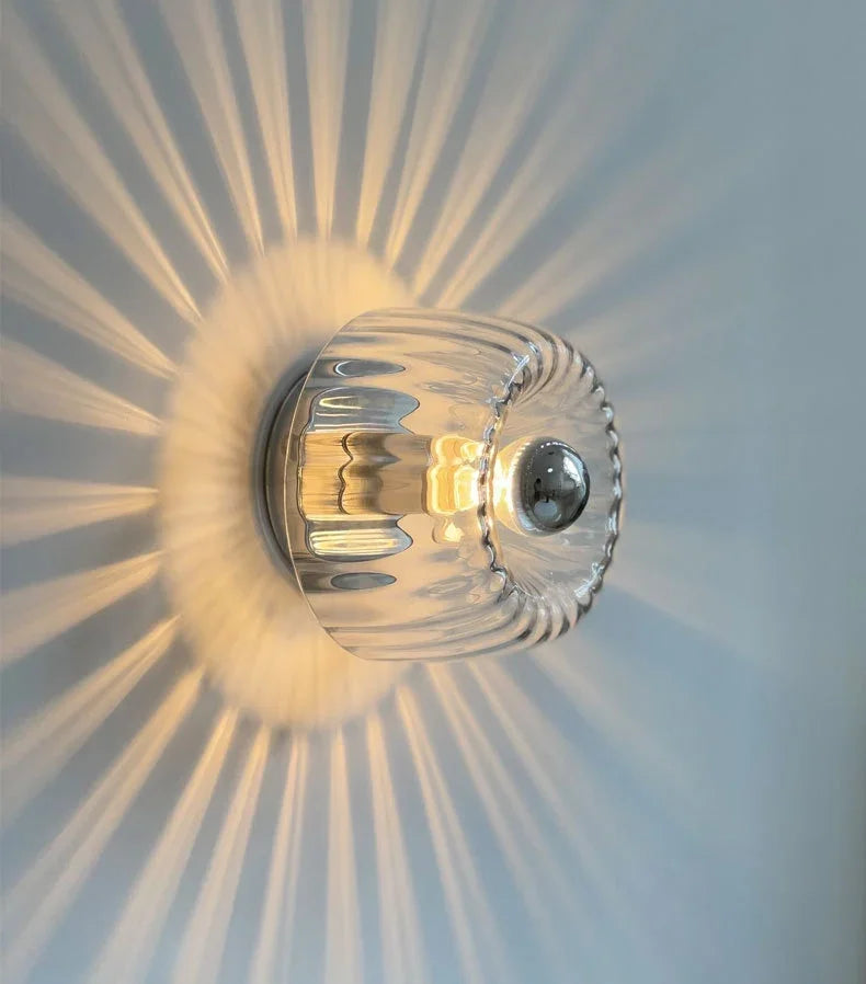 Wandlamp Glas Scandinavisch Bauhaus Metaal E14 Woonkamer Gang Trap Modern | Sansoti