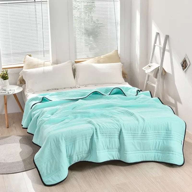 Summer Blanket Cooling Effect Polyester 100-200 cm Breathable Lightweight Thin for Warm Nights Bedroom | Sansoti