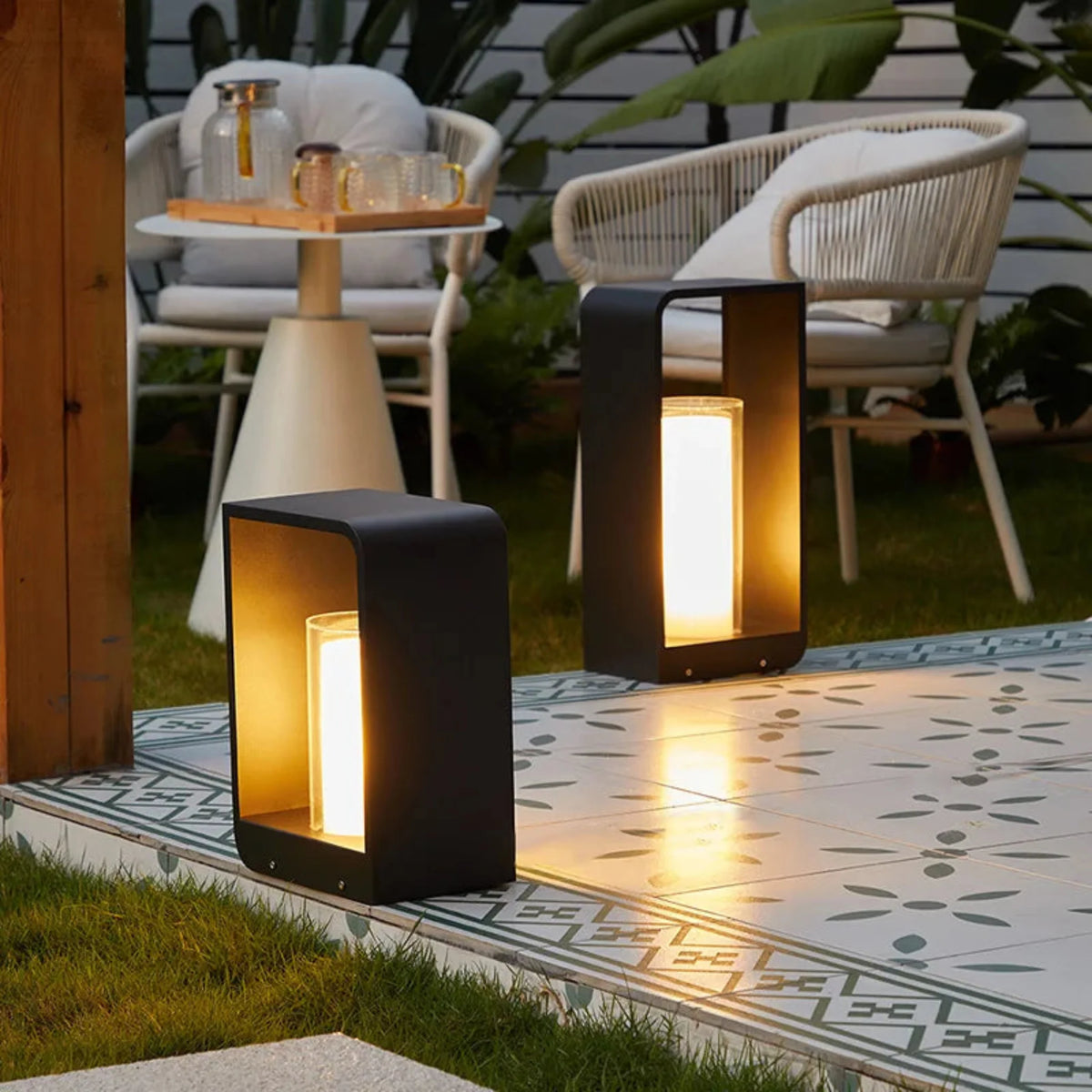 Solar LED Pathway Lighting Aluminium Frame Grey Waterproof IP65 Lawn Garden Patio Gallery Outdoor Lighting | Sansoti
