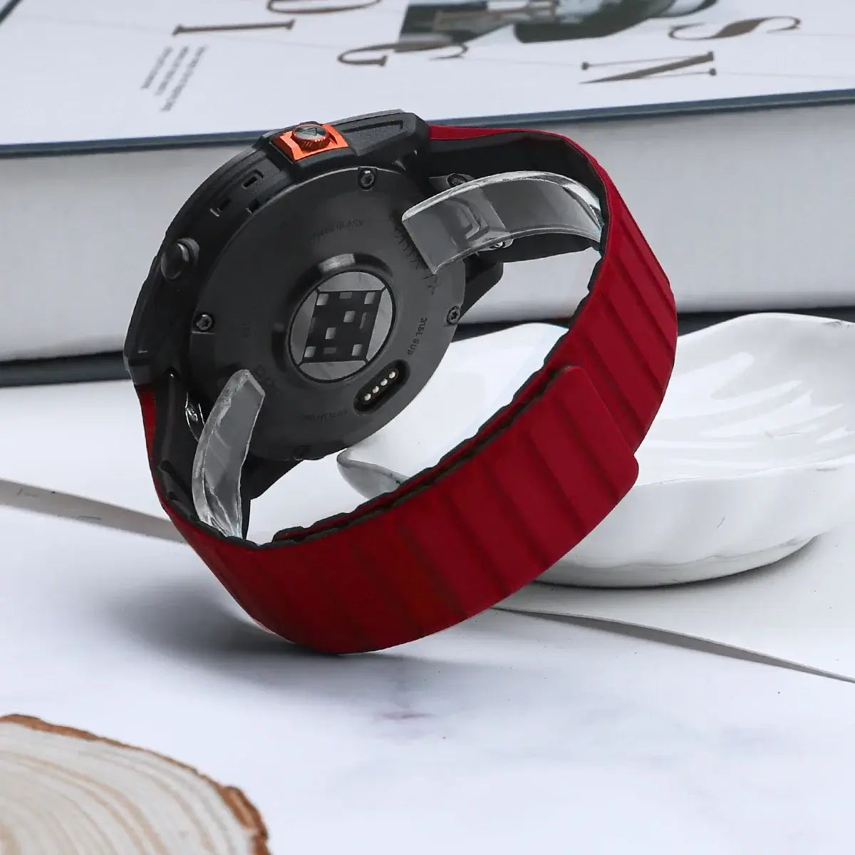 Silikonowy pasek do smartwatcha z magnetycznym zapięciem – Wymienny pasek do zegarka 22 mm 26 mm Zegarek sportowy | Sansoti