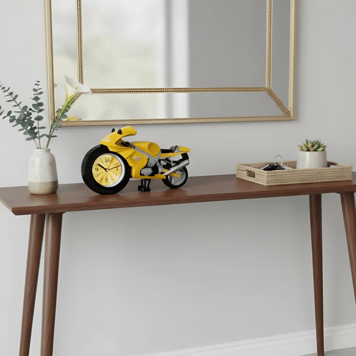 Motorrad-Wecker mit großem Zifferblatt, Kinderuhr, Sportmotorrad-Design, dekorativer Wecker, Zeitanzeige, robust | Sansoti