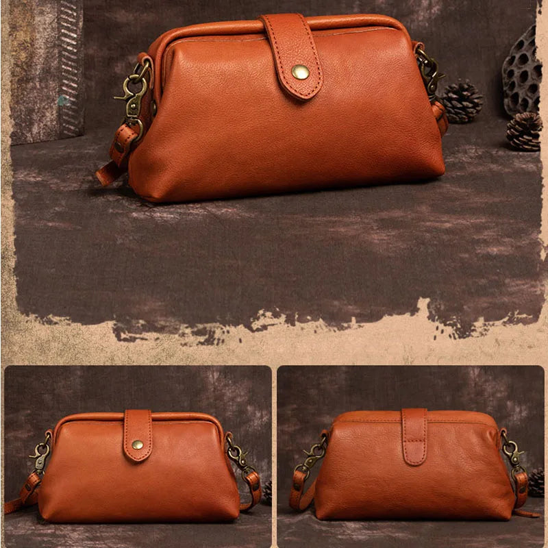 Handgemaakte Retro Schoudertas Leer Vintage Crossbody Dames Handtas Bohemian Stijl Draagtas Everyday | Sansoti