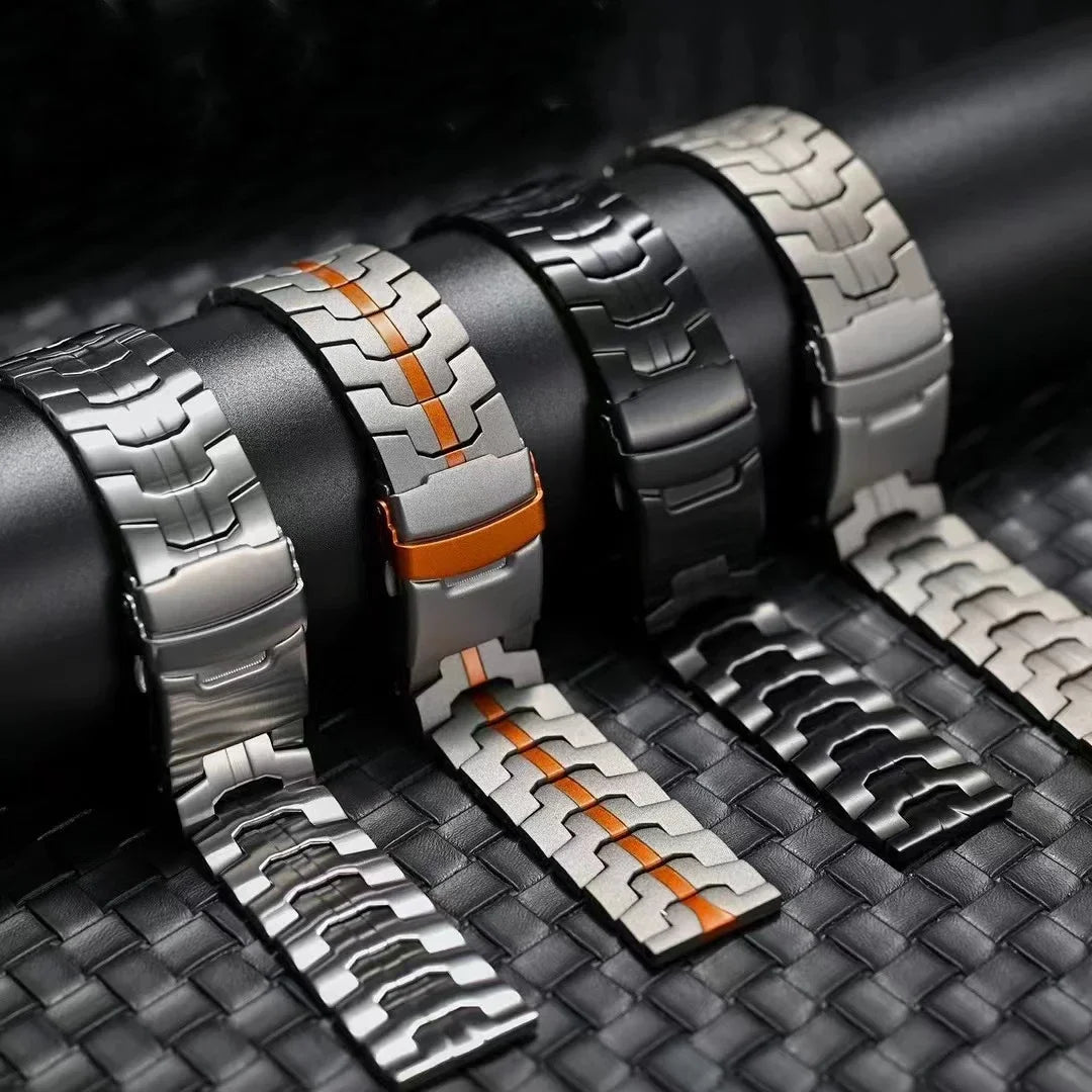 Titanium Horlogeband voor Smartwatch 47mm Geventileerd Verstelbaar met Snelsluiting Premium Polsband Sportief | Sansoti