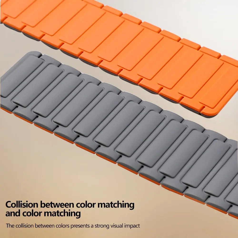 Magnetisches Silikonarmband für Smartwatch 38-49mm Verstellbares atmungsaktives Sportarmband Universell kompatibel | Sansoti