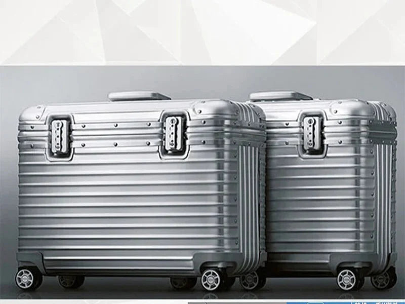 Valise rigide de voyage en aluminium-magnésium, serrure TSA, roues à 360°, bagage cabine, vacances, voyage d’affaires, trolley | Sansoti