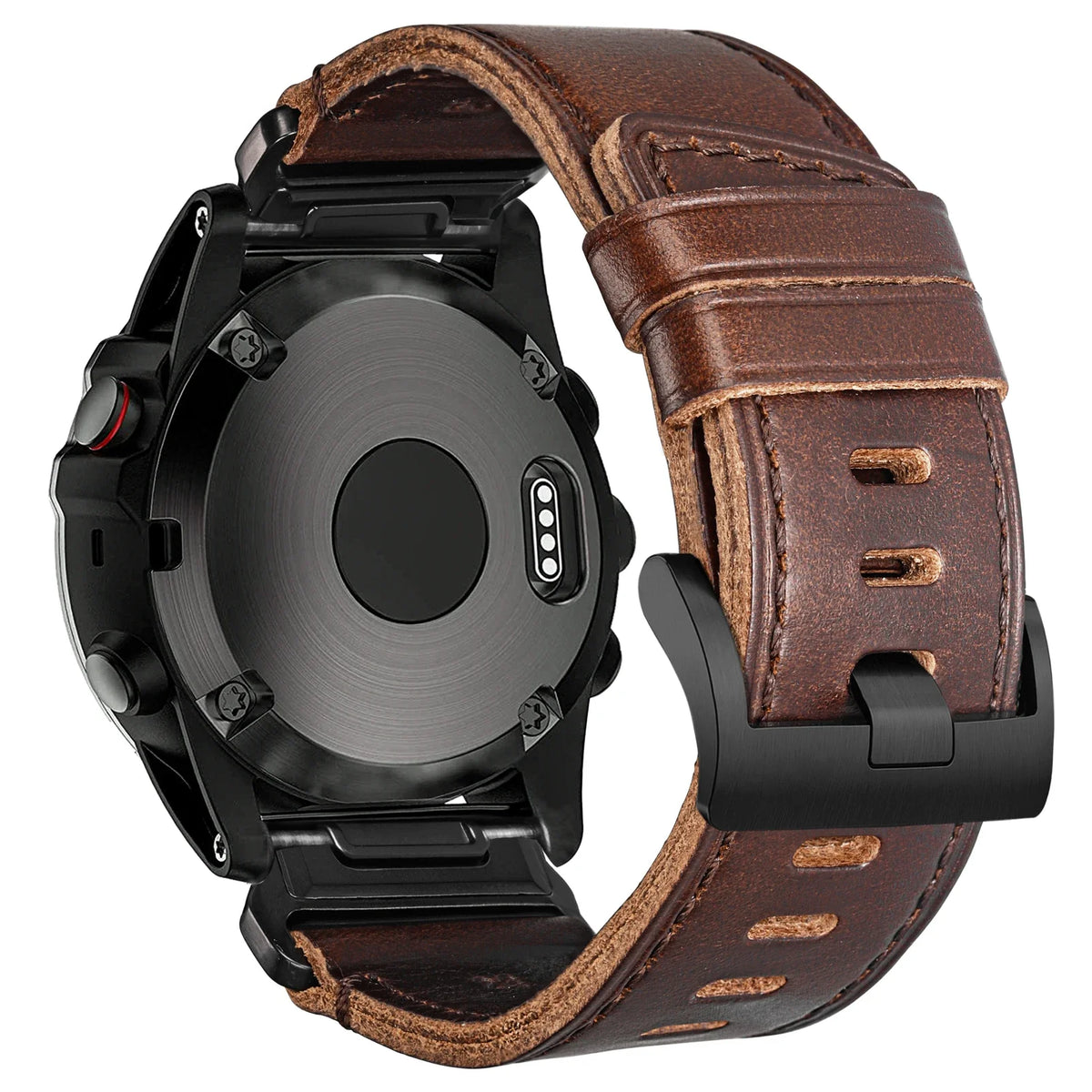 Bracelet de smartwatch en cuir premium souple avec boucle ardillon, bracelet de montre réglable unisexe 20mm 22mm 26mm | Sansoti