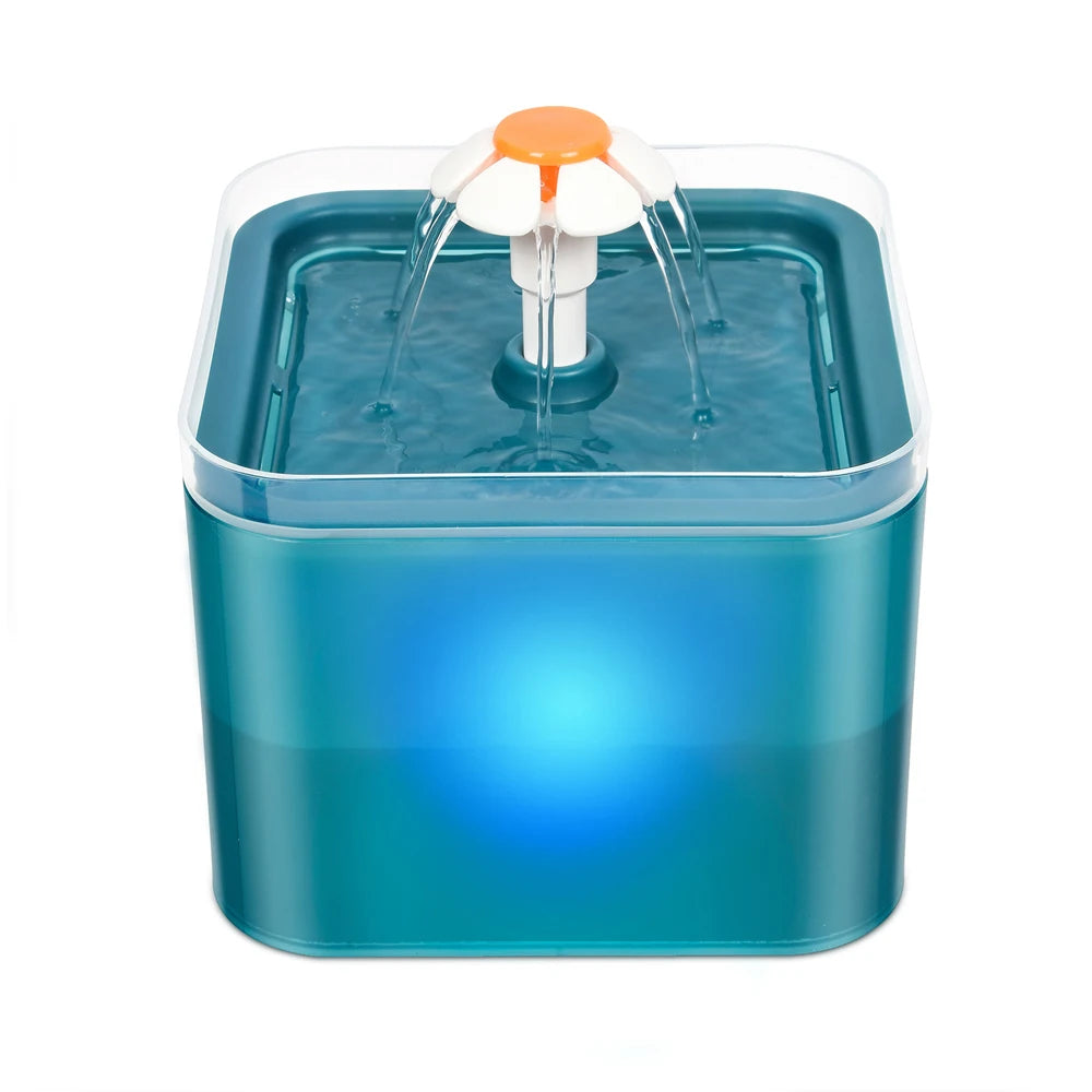 Automatischer Trinkbrunnen für Haustiere 2 l mit LED-Beleuchtung und Filtersystem für Katzen und Hunde USB | Sansoti