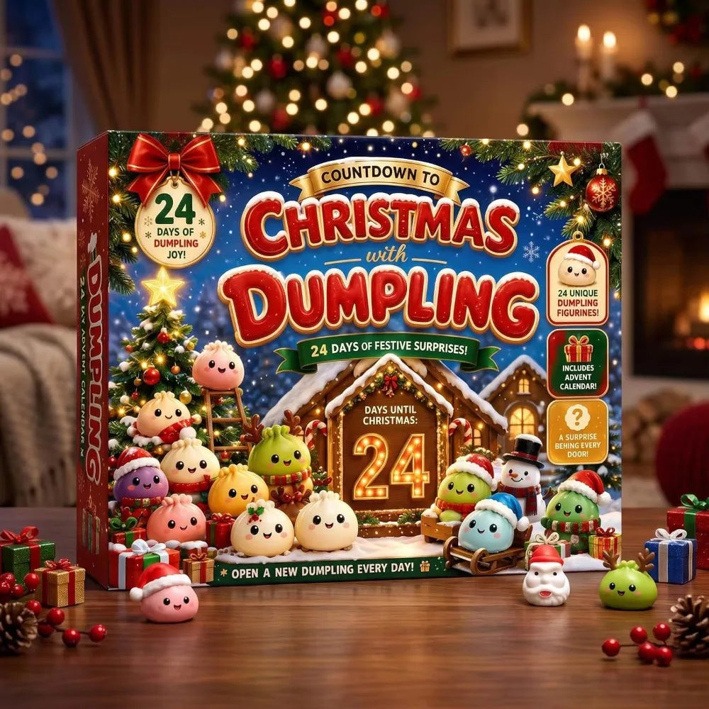 Calendrier de l’Avent de Noël de 24 jours avec petits pains en peluche, boîte surprise, décoration de bureau, compte à rebours des fêtes et coffret cadeau | Sansoti