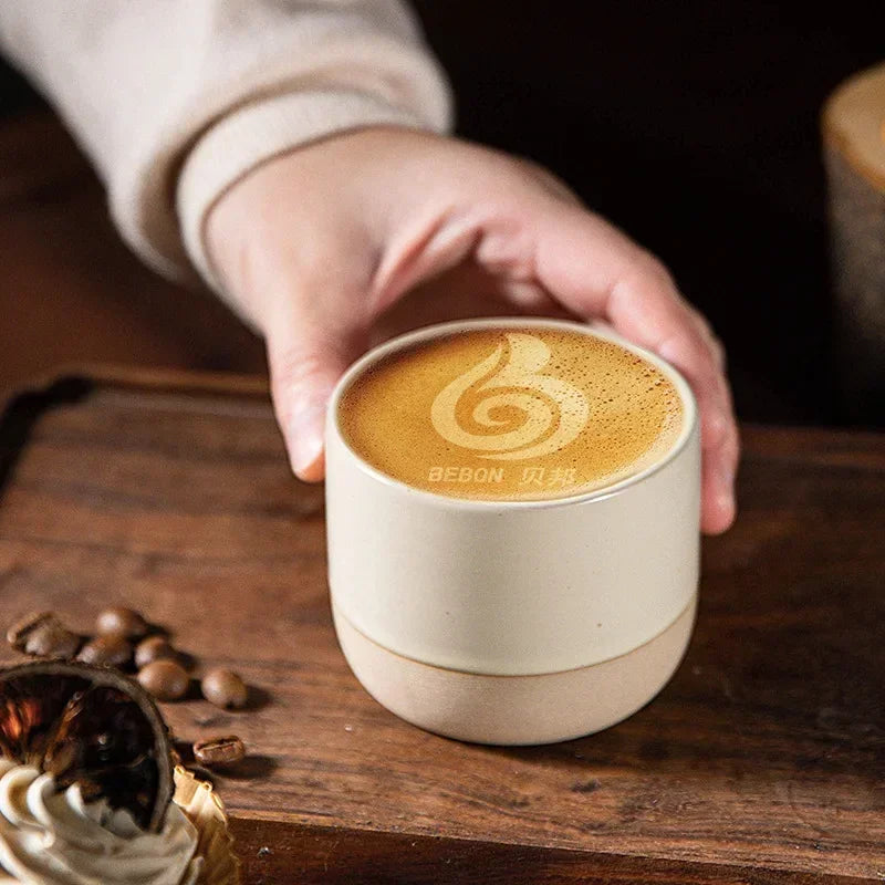 Japandi Kaffeetasse Keramik Handgefertigt Espressotasse Teetasse Japanischer Stil 100ml 180ml 230ml Wabi Sabi Steinzeug Kaffeetasse Restaurant Café | Restfield