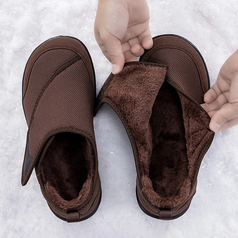 Orthopedische Winterschoenen Brede Pasvorm Warm Gevoerd Verstelbaar Klittenband Comfortabel Heren Dames | Sansoti