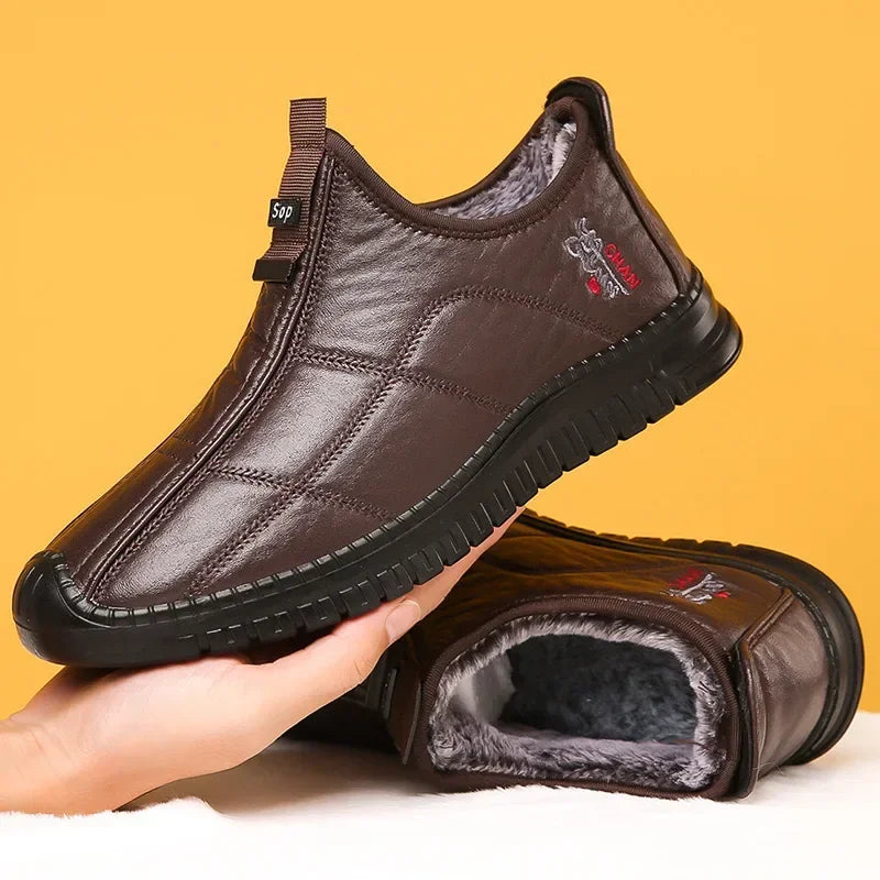 Men's boots, winter shoes, waterproof, non-slip, platform work shoes, sizes 38-48, men's hiking footwear | Sansoti