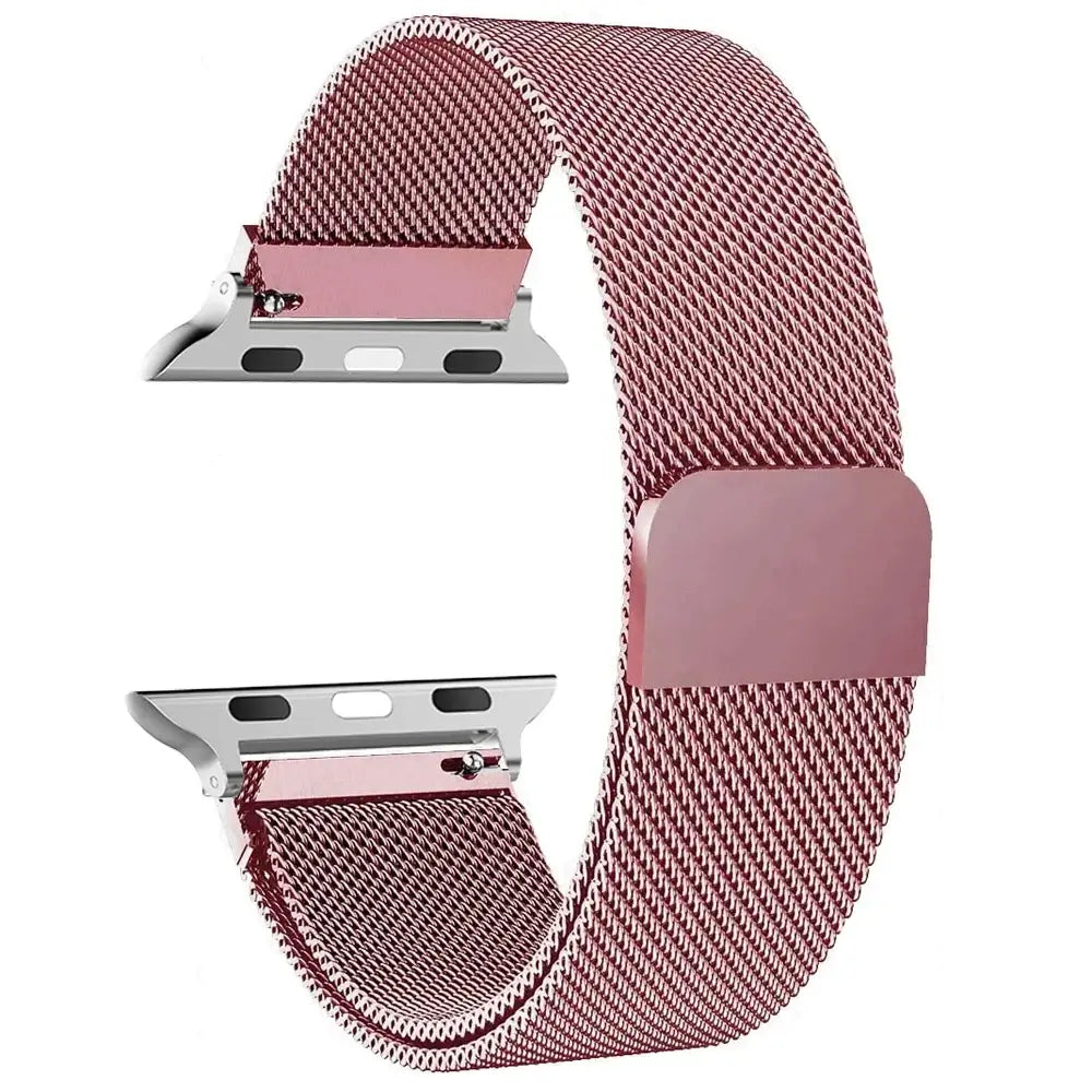 Magnetisches Uhrenarmband aus Edelstahl-Mesh, verstellbar, Smartwatch-Zubehör, 38–49 mm, universell | Sansoti
