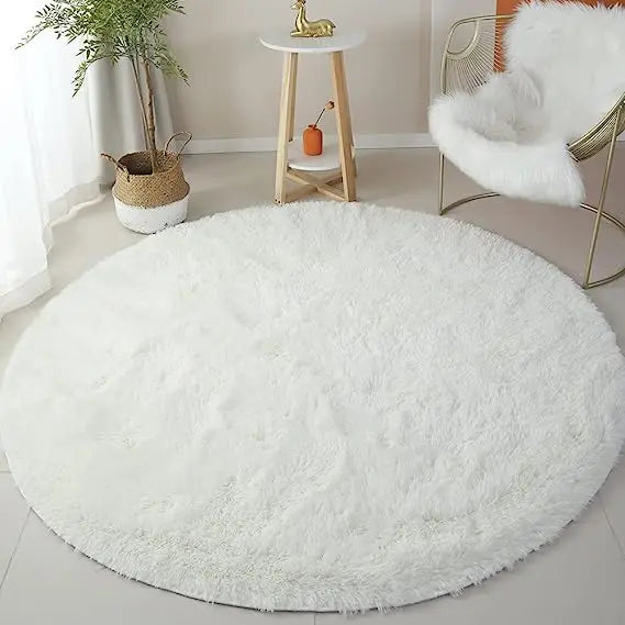 Teppich Kinderzimmer Rund Flauschig Weich 160cm Hochflor Teppich | Restfield