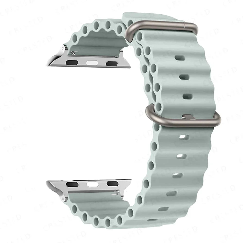 Bracelet de smartwatch en silicone, résistant à l’eau et respirant, bracelet de montre et bracelet de sport unisexes, bracelet de remplacement | Sansoti