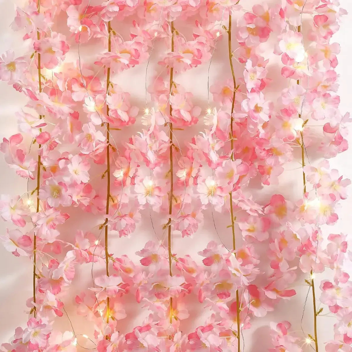 Cherry Blossom String Lights 2m LED Decorative Artificial Flowers Ambient Lighting Romantic Floral Mood Lamp Interior | Sansoti