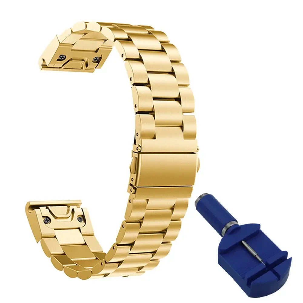 Edelstahlarmband für Smartwatches mit QuickFit-System, 20 mm, 22 mm, 26 mm, Gold, Silber, Schwarz, Armband für Uhren | Sansoti
