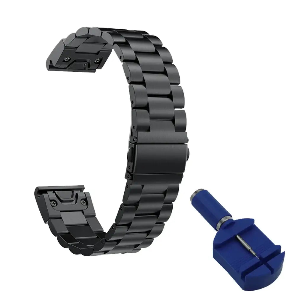 Edelstahlarmband für Smartwatches mit QuickFit-System, 20 mm, 22 mm, 26 mm, Gold, Silber, Schwarz, Armband für Uhren | Sansoti