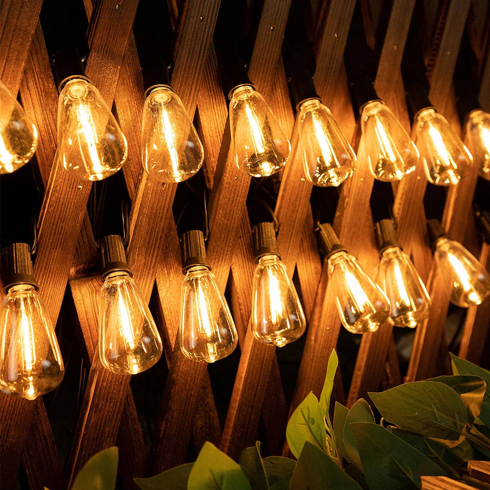 Sfeerlichtslinger voor Buiten Weerbestendig Snoer met Onbreekbare Gloeilampen Tuinverlichting Terrasverlichting IP44 Waterdicht 10 Meter Warm Wit Feestverlichting Sfeerverlichting | Sansoti