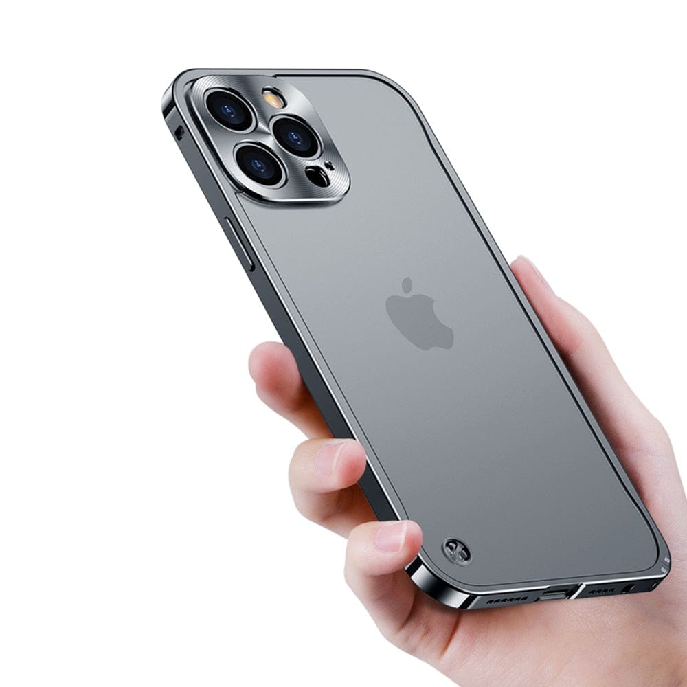 Aluminium iPhone Hoesje Lichtgewicht Bescherming Precisie CNC-Gefreesd Robuust Slank Bumper Case Premium Metalen Telefooncover | Sansoti