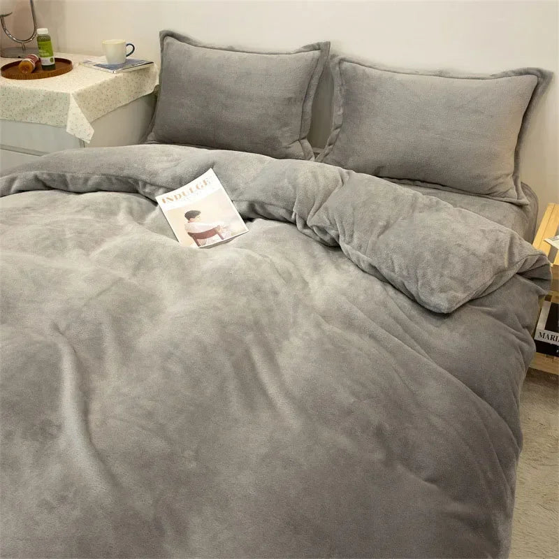 Restfield Flanell Bettbezug Grau – Extra Warm & Weich