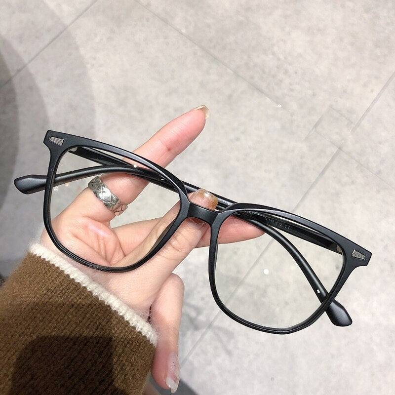 Prescription Glasses for Nearsightedness with Anti-Blue Light Filter | Unisex Oversized Frame | Reduces Eye Fatigue | Sansoti